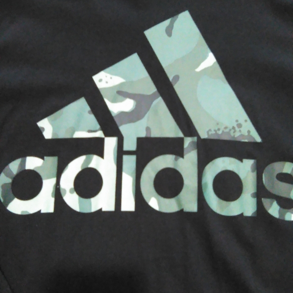 adidas camo long sleeve tee with hood - Picture 2 of 2